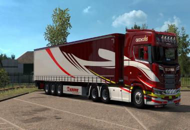 SCANIA S + KRONE TRAILER GENESIS skin v1.0