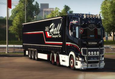 SCANIA S + KRONE TRAILER J&R Hall skin v1.0