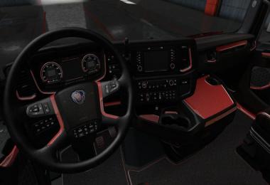 Scania S & R Special Black - Cherry Interior 1.36.x