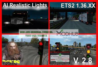 AI Realistic lights v2.8 for ETS2 1.36.x