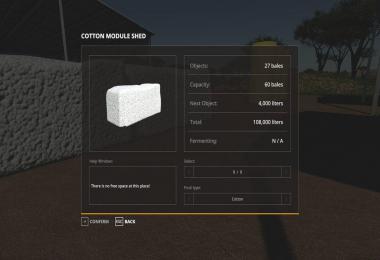 Cotton Storage Sheds v1.0.0.0