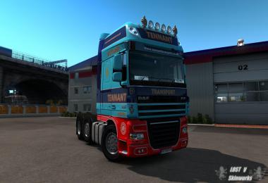 DAF XF105 Tennant Transport skin v1.0