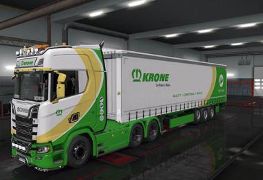 SCANIA S 2016 + trailer KRONE The Power Of Green Skin v1.0