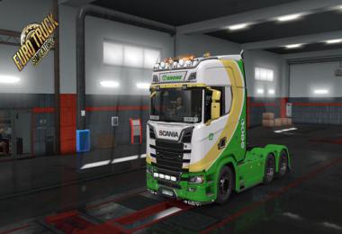 SCANIA S 2016 + trailer KRONE The Power Of Green Skin v1.0