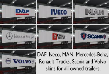 Trucks Brands Skins For All Owned Trailers v1.0