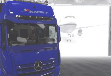 HF skinner mb actros mp4 huber skins 1.36