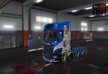 Lady Scania Paintjob 2nd Edition for Scania S 2016 v1.0