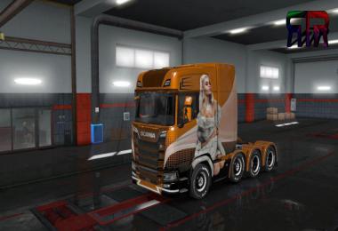 Lady Scania Paintjob 2nd Edition for Scania S 2016 v1.0