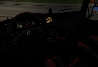 Volvo FH 2012 Black - Red Interior With Red Interior Lights 1.36.x