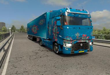 Hamza-Skinner Corona Combo For Renault T Scs Trailer v1.0