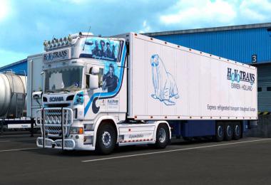 Scania R580 HovoTrans & Schmitz Trailer v1.0