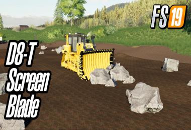 Screen Blade For Cat D8-T Dozer v1.0