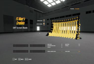 Screen Blade For Cat D8-T Dozer v1.0