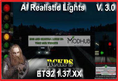 AI Realistic lights v3.0 For ETS2 1.37.x