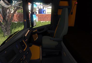 Black and Orange Interior for Scania v1.0