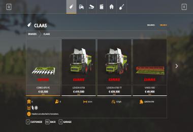 CLAAS LEXION 6700 PACK v1.1.0.0