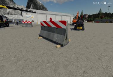 Dynamic Concrete Road Barrier Red v1.0