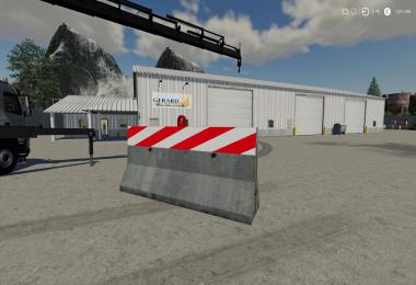 Dynamic Concrete Road Barrier Red v1.0