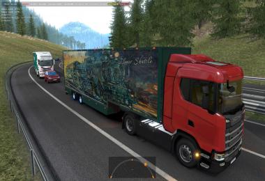 Scania DQF Flower Shuttle + trailer edited 1.37