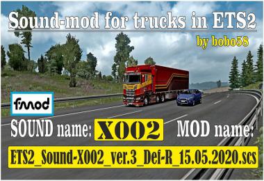 Truck Sound-X002 in ets2 1.37.x