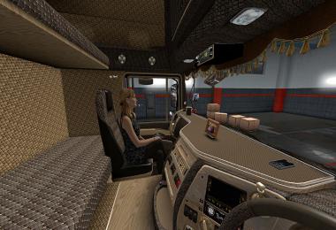 Crocodile leather DAF XF 105 Interior v1.3