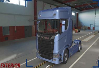 SCANIA RED PLUCHE & ALCANTARA INTERIOR / EXTERIOR v1.0