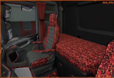 SCANIA RED PLUCHE & ALCANTARA INTERIOR / EXTERIOR v1.0