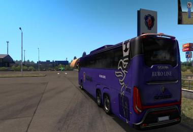 Scania Touring Bus 2020 HD Dirty and Blue skin mods 1.37.x