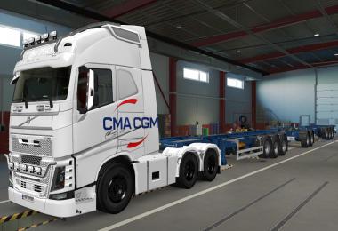 SKIN VOLVO FH16 2012 CMA CGM WHITE 1.37