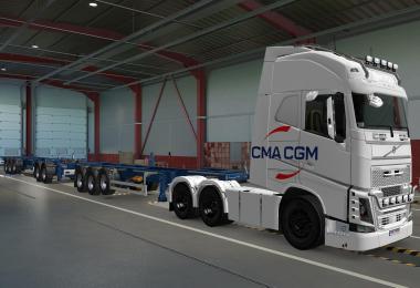 SKIN VOLVO FH16 2012 CMA CGM WHITE 1.37