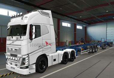 SKIN VOLVO FH16 2012 HAMBURG SUD WHITE 1.37