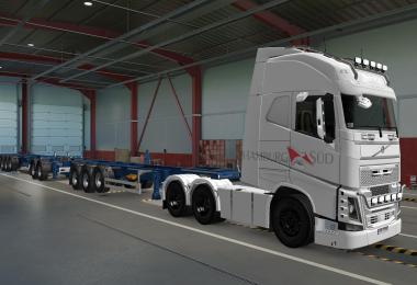 SKIN VOLVO FH16 2012 HAMBURG SUD WHITE 1.37