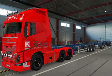 SKIN VOLVO FH16 2012 K-LINE RED 1.37