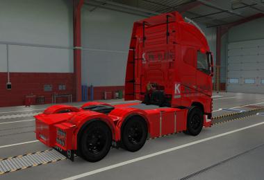 SKIN VOLVO FH16 2012 K-LINE RED 1.37