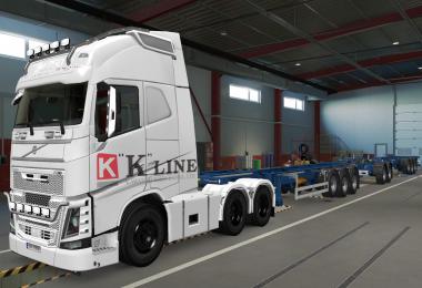 SKIN VOLVO FH16 2012 K-LINE WHITE 1.37