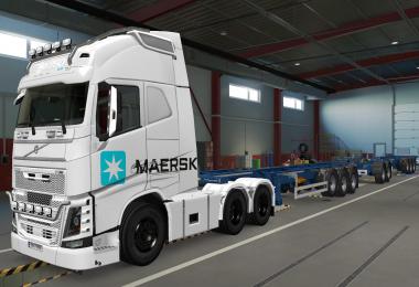 SKIN VOLVO FH16 2012 MAERSK BRANCO 1.37