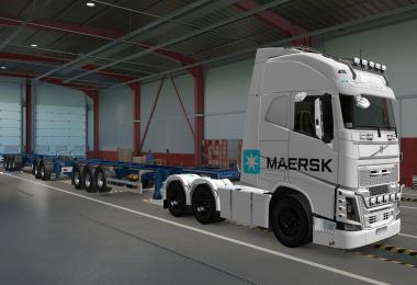 SKIN VOLVO FH16 2012 MAERSK BRANCO 1.37