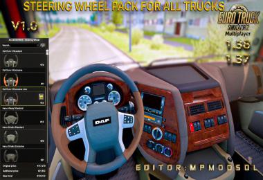 Steering Wheel Pack For All Trucks For ETS2 Multiplayer 1.38