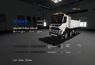 Volvo FMX 8x4 FS Miner's White Ediiton v1.0