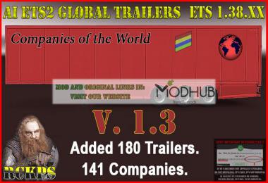 AI ETS2 Global Trailers Rckps v1.3 For 1.38.x