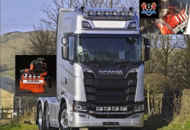 DC16 (V8) Engine Sound For Scania R&S 2016 NG v1.0