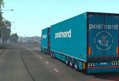 Postnord tandem skin by kRipt for Scania NG v1.0