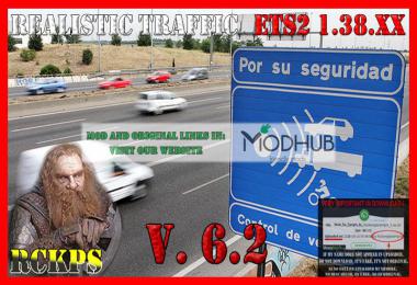 Realistic Traffic v6.2 For ETS2 1.38.x