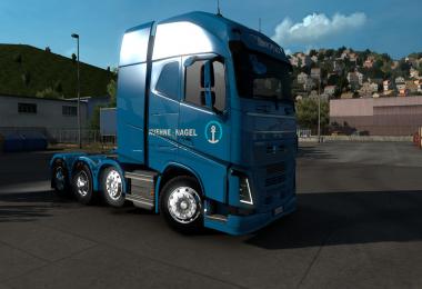 SKIN VOLVO FH16 2012 8X4 KUEHNE + NAGEL BLUE 1.38