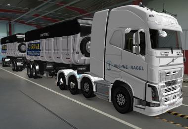 SKIN VOLVO FH16 2012 8X4 KUEHNE + NAGEL WHITE 1.38