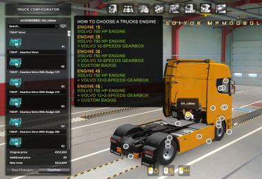 Volvo 750HP And Gearbox For All Trucks v1.1