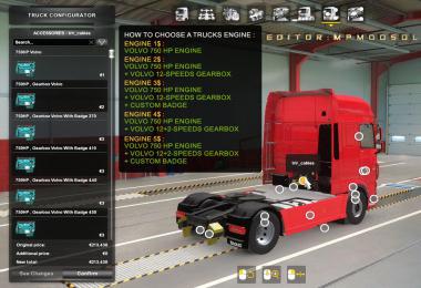 Volvo 750HP And Gearbox For All Trucks v1.1