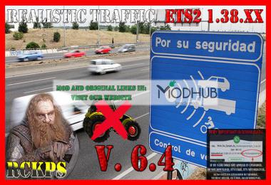 Realistic Traffic v6.4 For ETS2 1.38.x