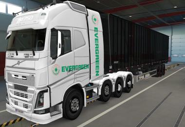 SKIN VOLVO FH16 2012 8X4 EVERGREEN WHITE 1.39