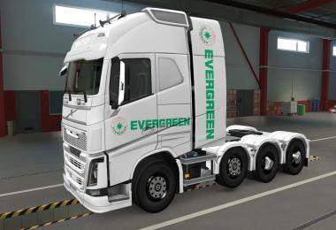 SKIN VOLVO FH16 2012 8X4 EVERGREEN WHITE 1.39